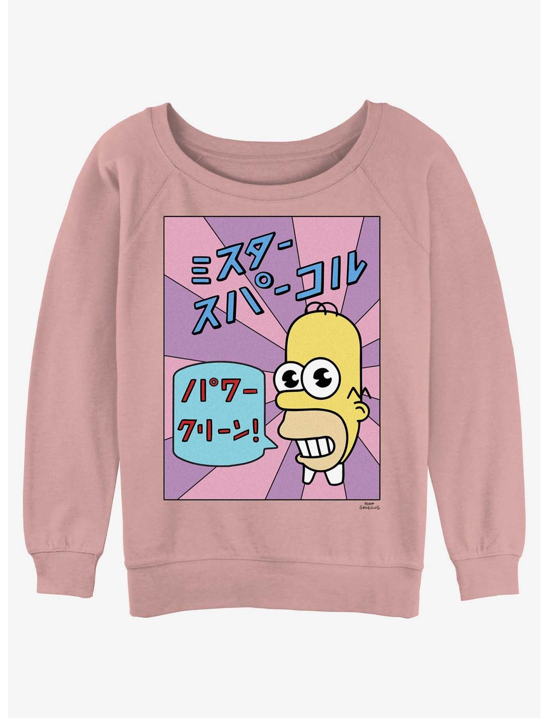 The Simpsons Mr. Sparkle Womens Slouchy Sweatshirt, DESERTPNK, hi-res