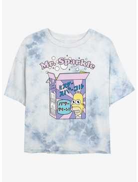 The Simpsons Mr. Sparkle Box Tie-Dye Womens Crop T-Shirt, , hi-res