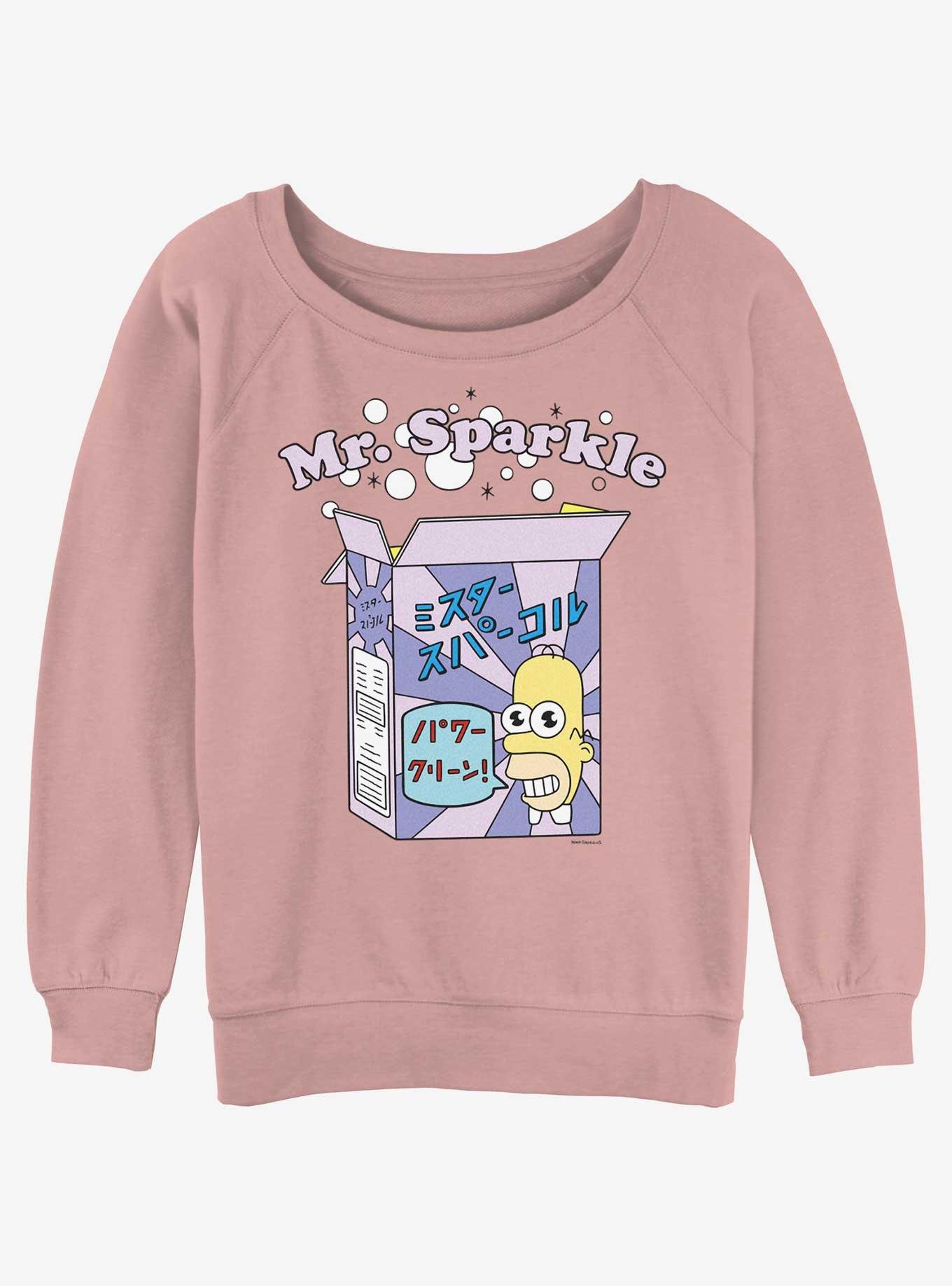 The Simpsons Mr. Sparkle Box Womens Slouchy Sweatshirt, DESERTPNK, hi-res