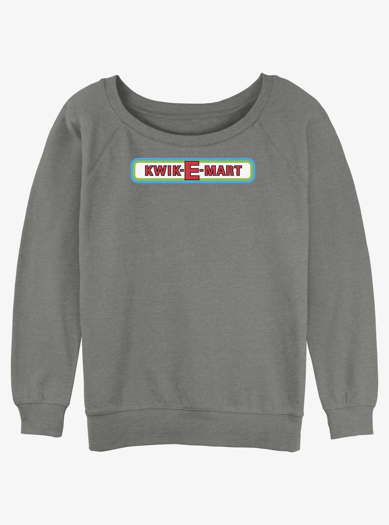 The Simpsons Kwik-E Logo Womens Slouchy Sweatshirt, GRAY HTR, hi-res