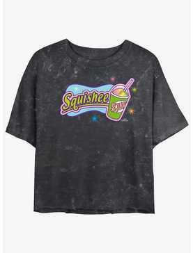 The Simpsons Squishee Logo Mineral Wash Womens Crop T-Shirt, , hi-res