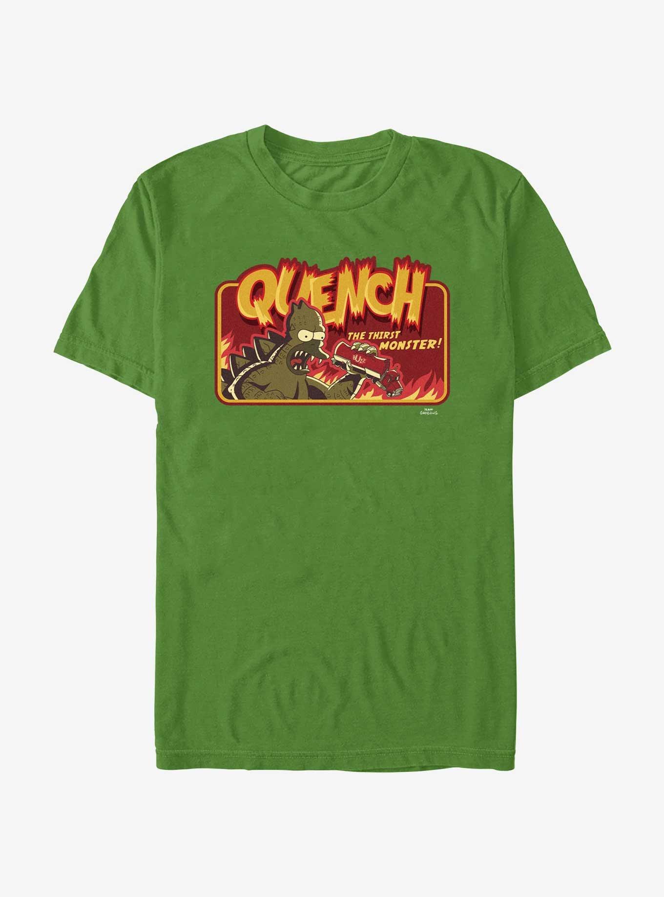 The Simpsons Quench The Thirst Monster T-Shirt, FOREST GRN, hi-res
