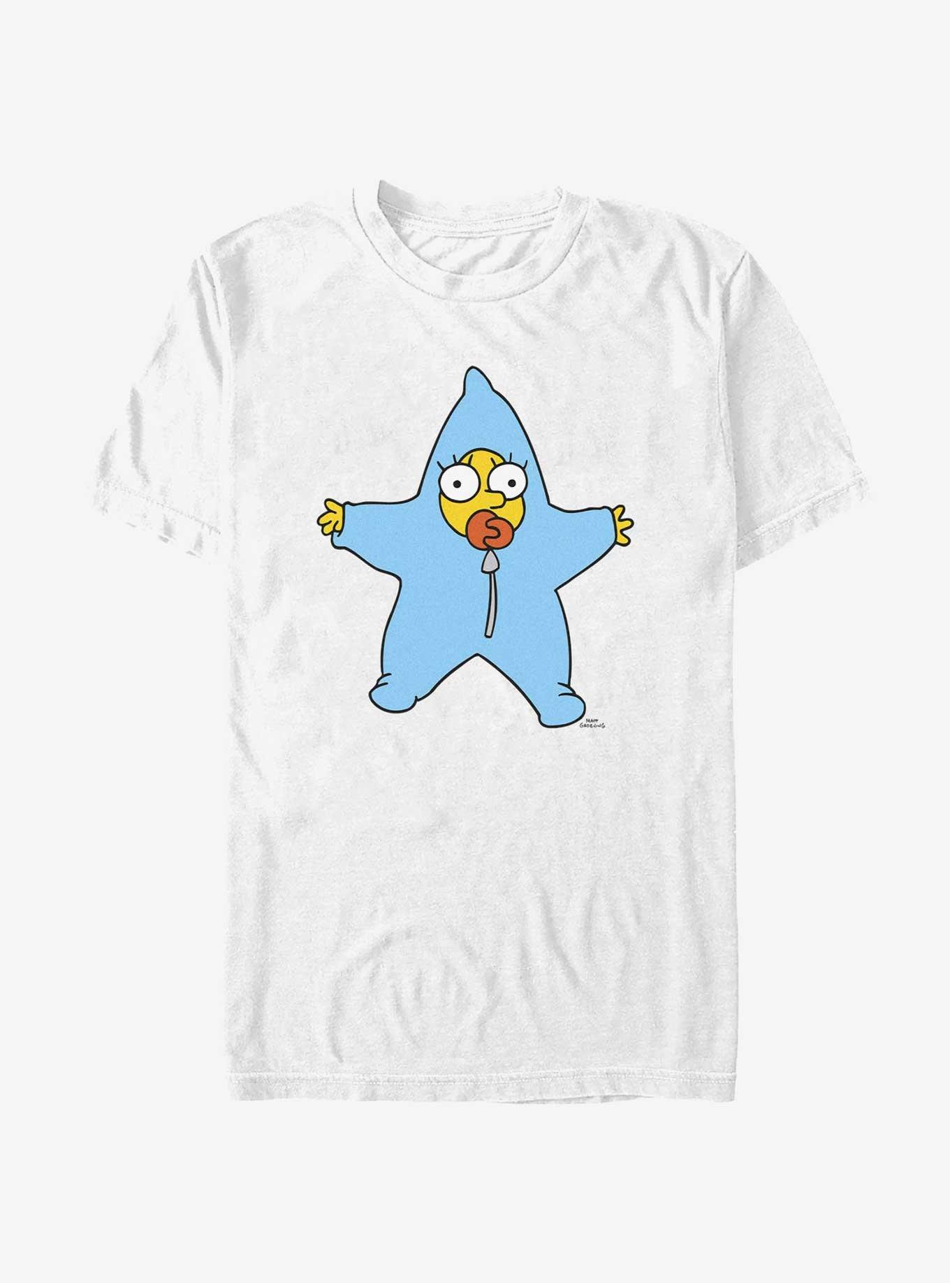 The Simpsons Maggie Star Snow Suit T-Shirt, WHITE, hi-res