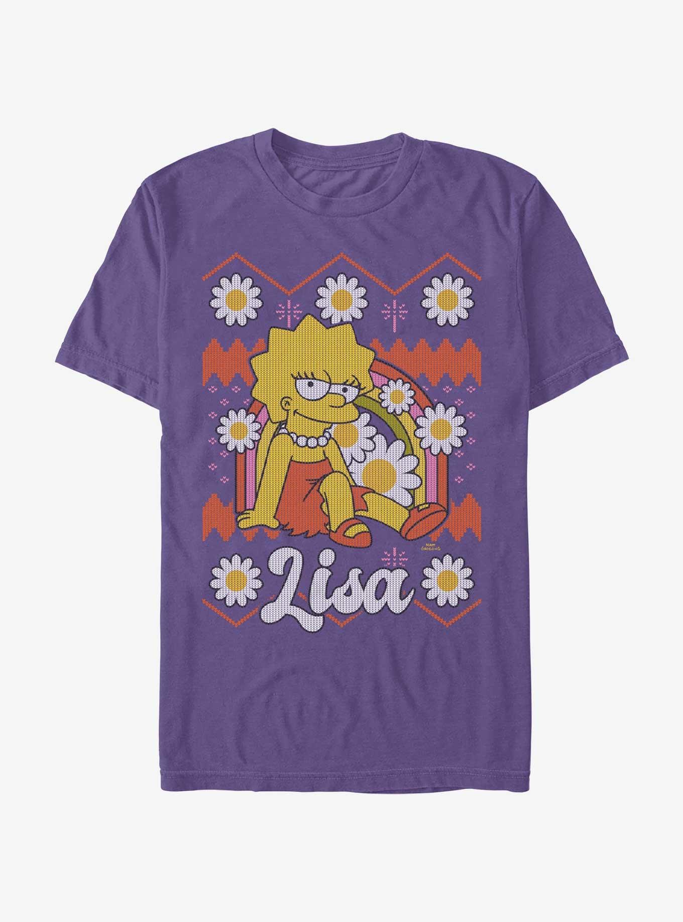 The Simpsons Lisa Floral T-Shirt, , hi-res