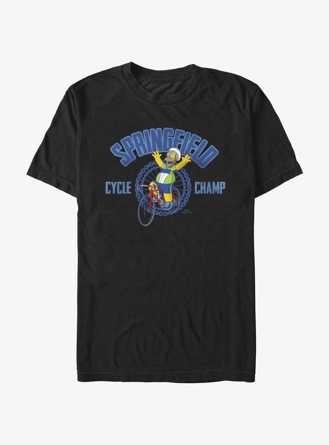 The Simpsons Cycle Champ T-Shirt, BLACK, hi-res