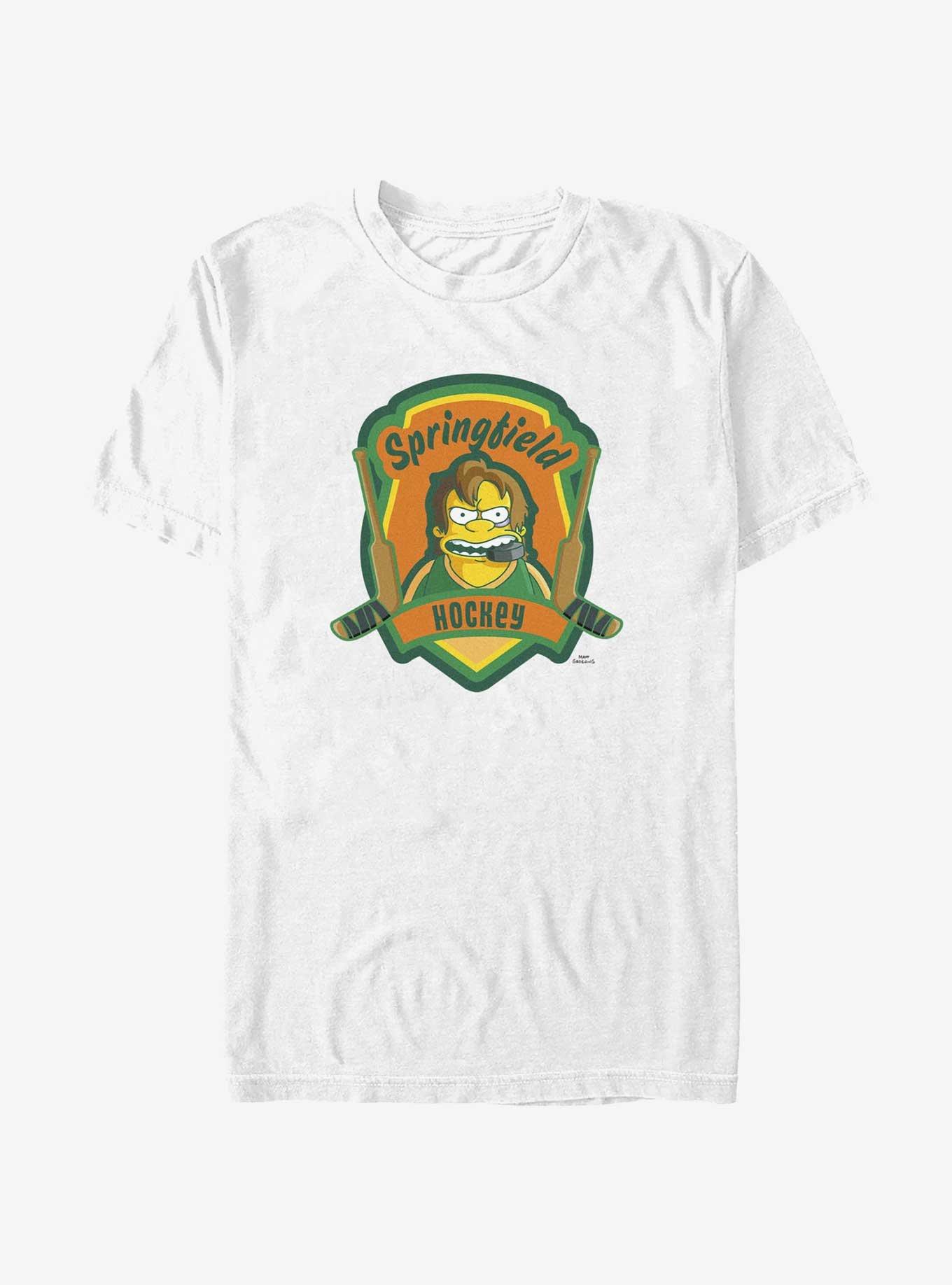 The Simpsons Springfield Hockey T-Shirt, WHITE, hi-res