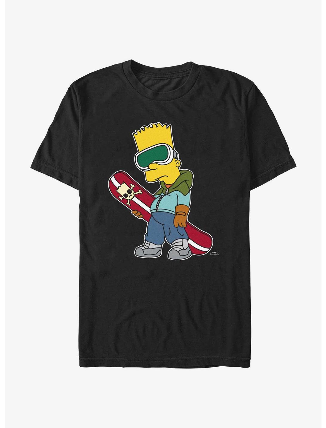 The Simpsons Snowboarder Bart T-Shirt, BLACK, hi-res