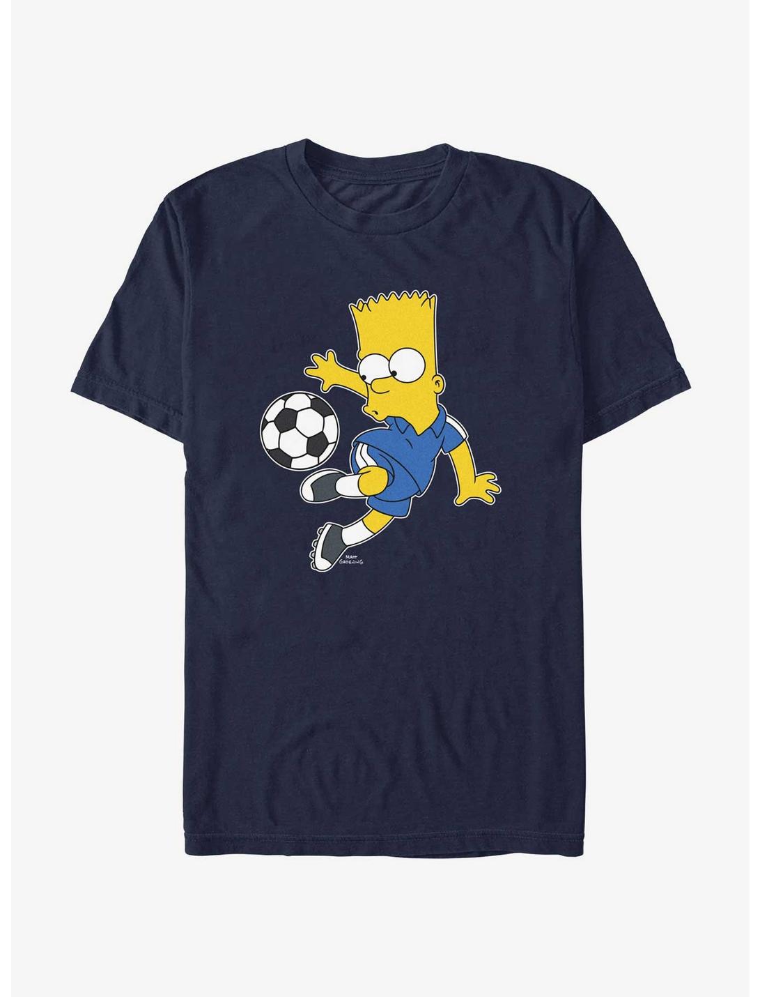 The Simpsons Bart Soccer T-Shirt, NAVY, hi-res