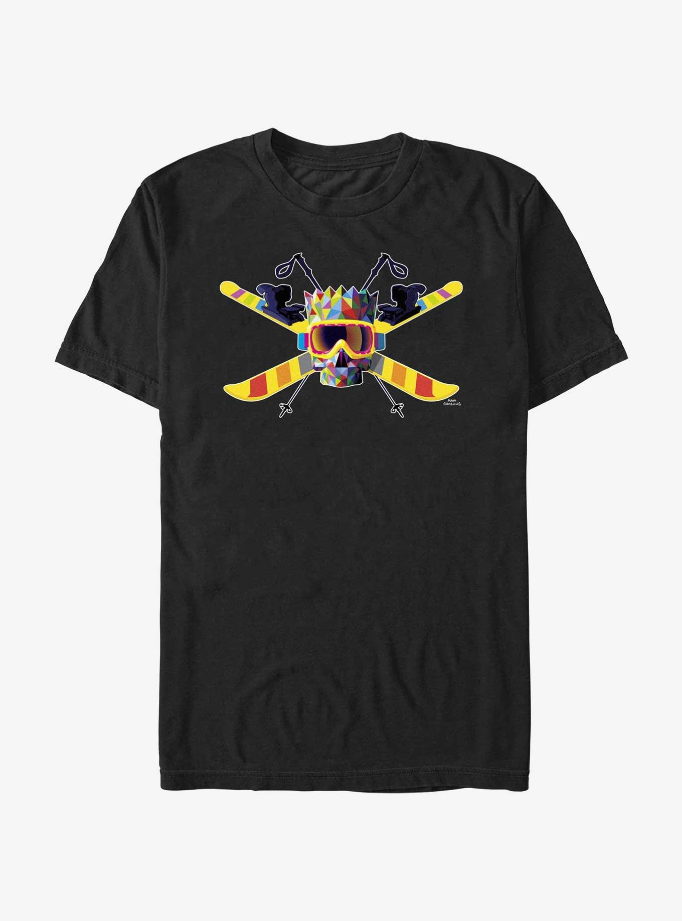 The Simpsons Bart Kaleidoscope Ski T-Shirt, BLACK, hi-res