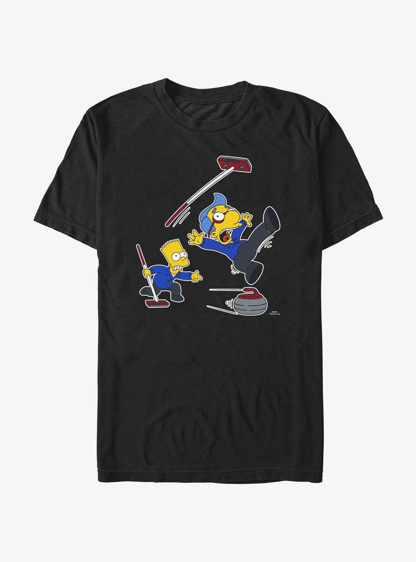 The Simpsons Curling Fail T-Shirt, BLACK, hi-res