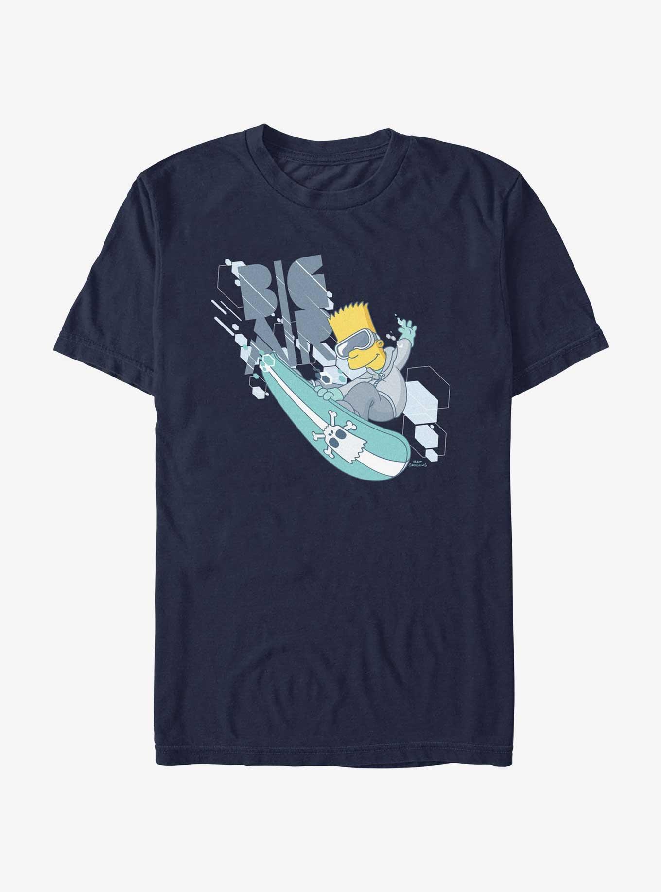 The Simpsons Big Air Snowboard T-Shirt, NAVY, hi-res