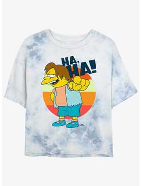 The Simpsons Nelson Ha Ha Tie-Dye Womens Crop T-Shirt, , hi-res