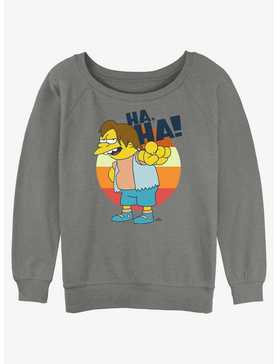 The Simpsons Nelson Ha Ha Womens Slouchy Sweatshirt, , hi-res