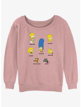 The Simpsons Family Faces Womens Slouchy Sweatshirt, , hi-res