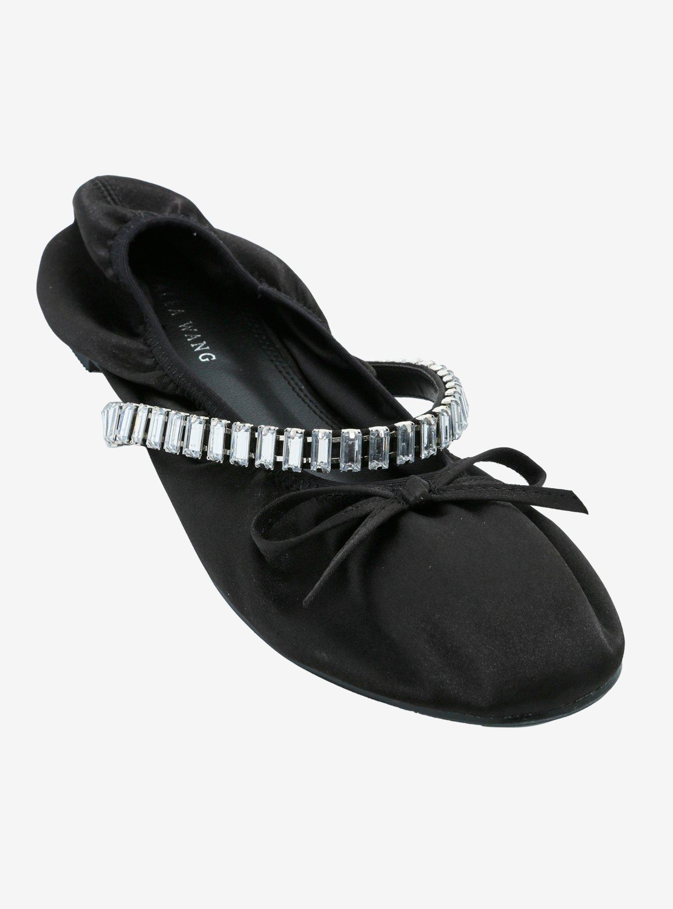 Azalea Wang Black Diamante Flats, MULTI, hi-res