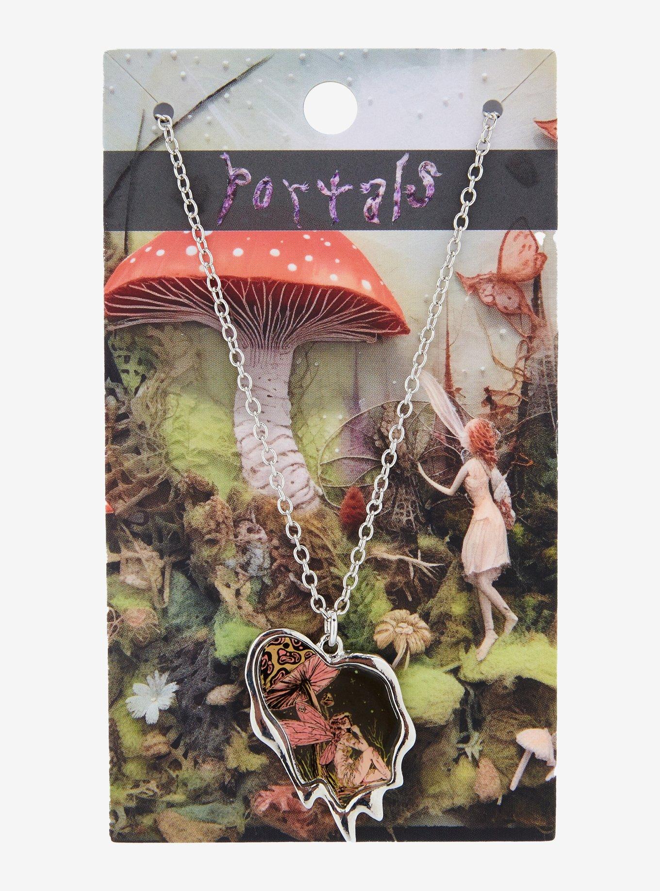 Melanie Martinez Portal Fairy Drippy Heart Necklace, , hi-res