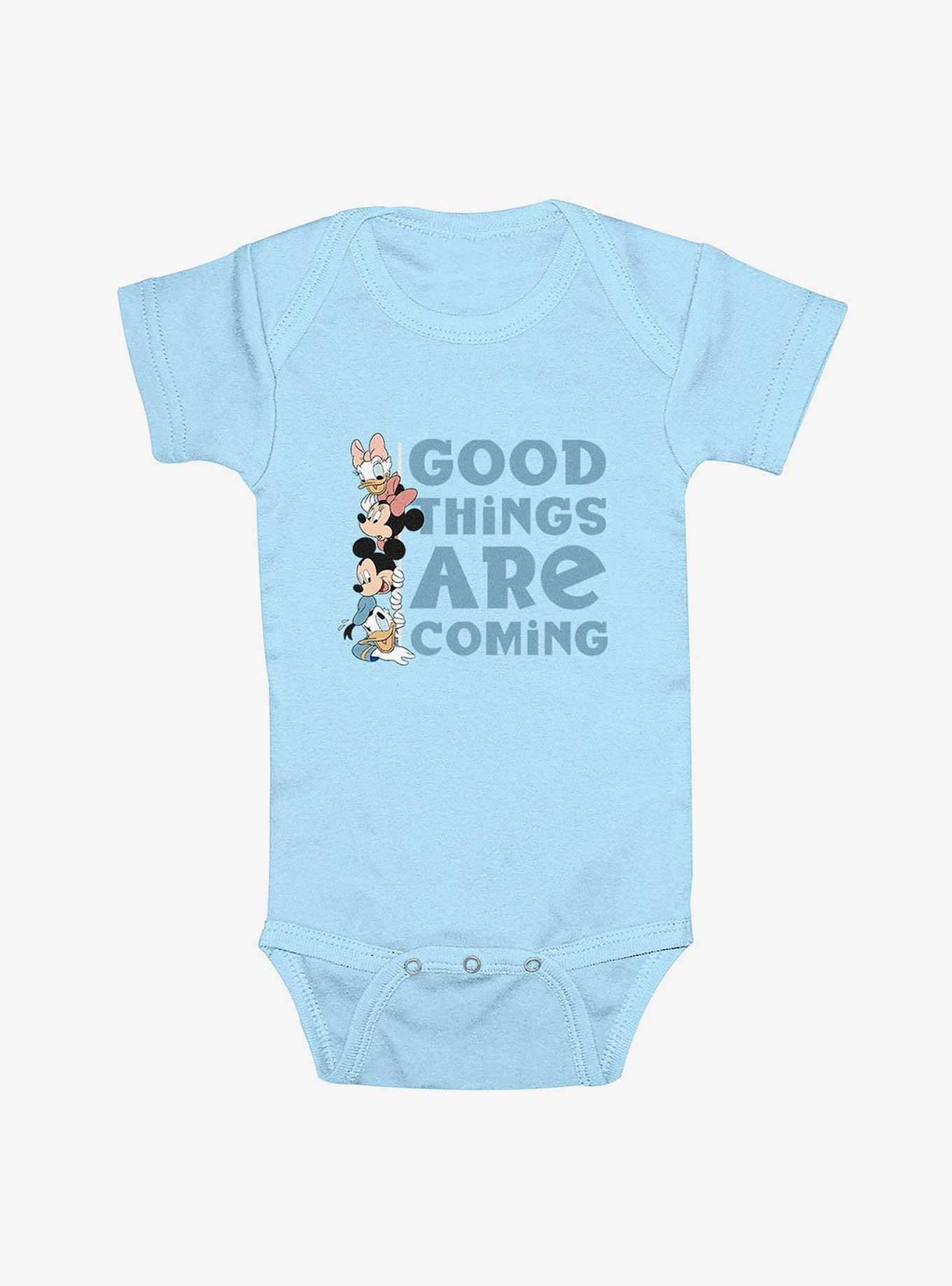 Disney Mickey Mouse Good Things Infant Bodysuit, LT BLUE, hi-res
