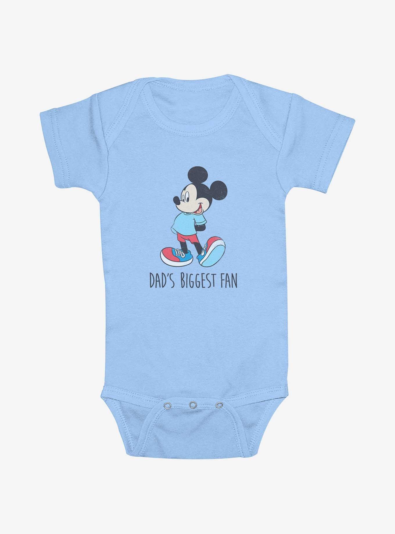 Disney Mickey Mouse Dad's Fan Mickey Infant Bodysuit, LT BLUE, hi-res