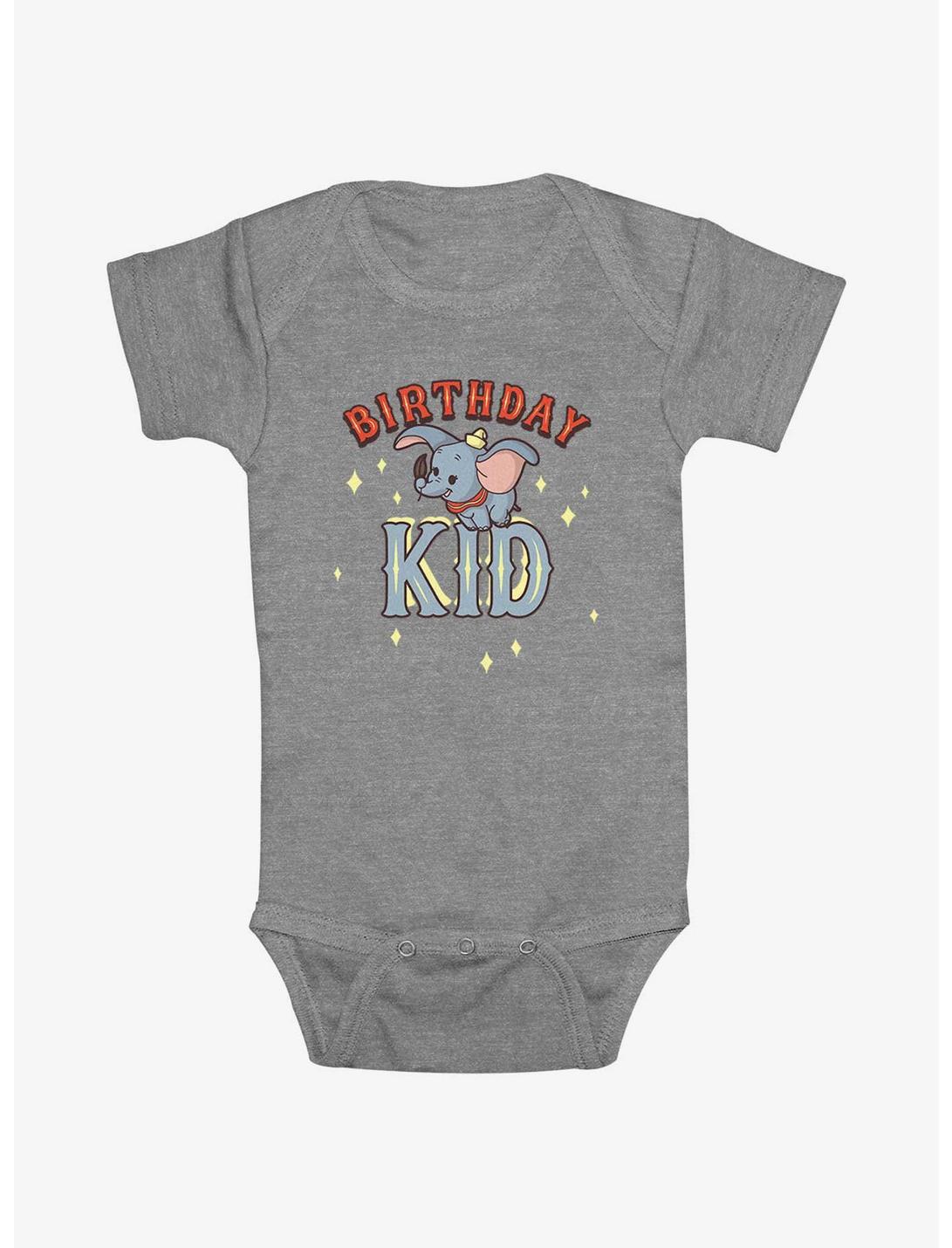 Disney Dumbo Birthday Kid Infant Bodysuit, ATH HTR, hi-res