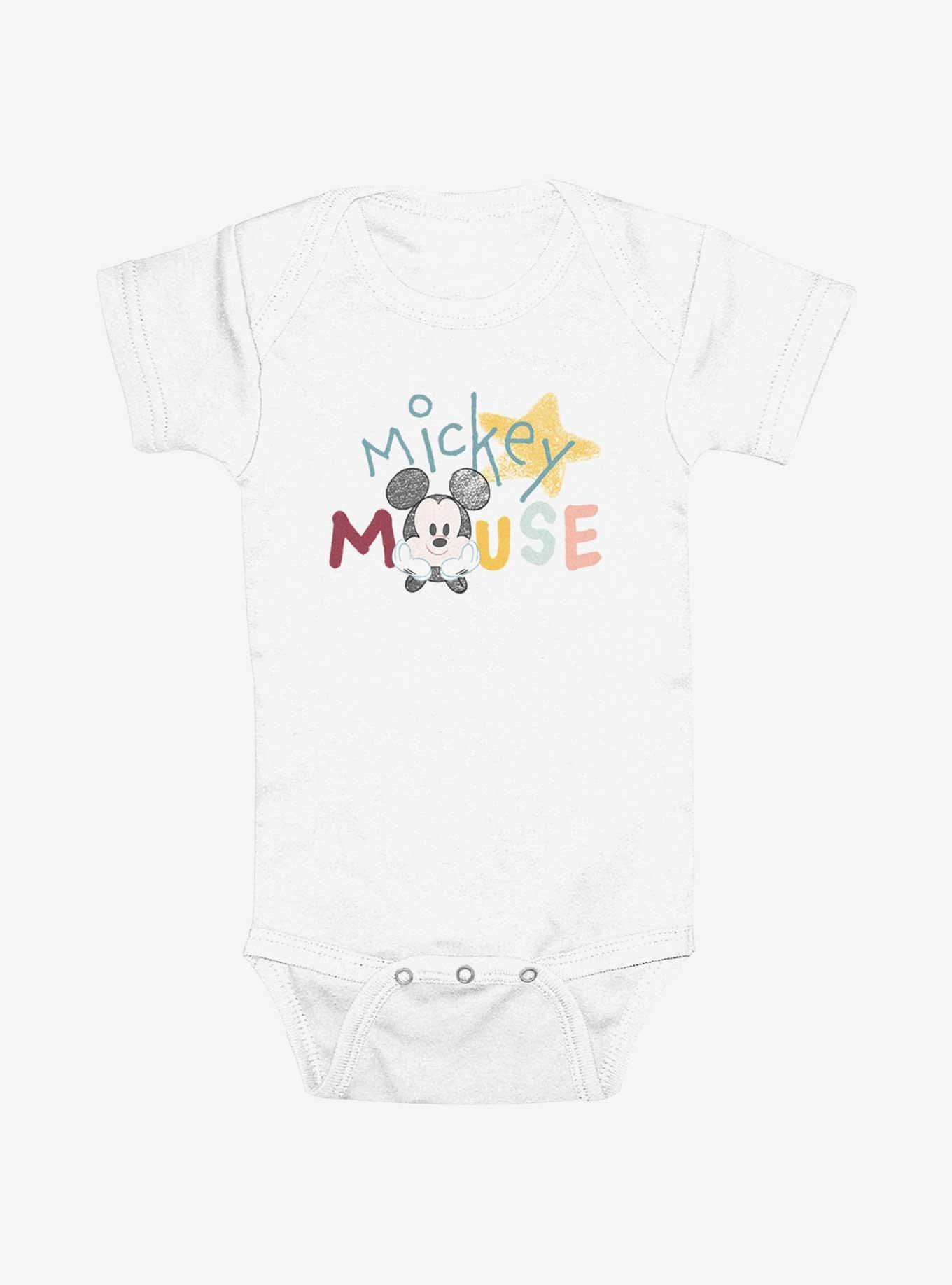 Disney Mickey Mouse Star Infant Bodysuit, WHITE, hi-res