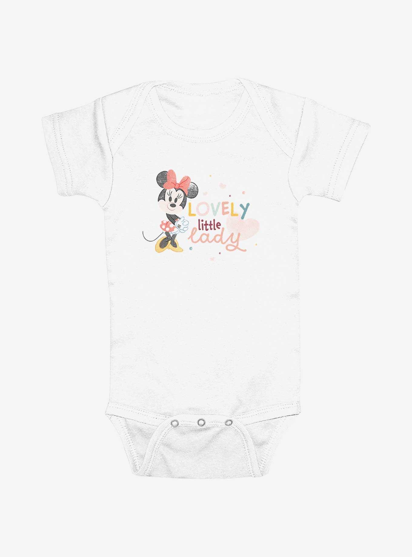 Disney Minnie Mouse Lovely Little Lady Infant Bodysuit, , hi-res