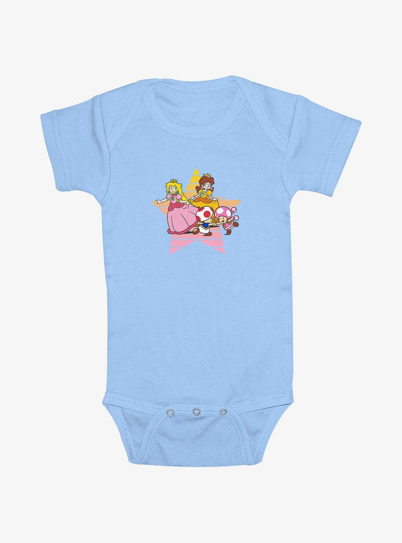Nintendo Princess Peach Star Infant Bodysuit, LT BLUE, hi-res