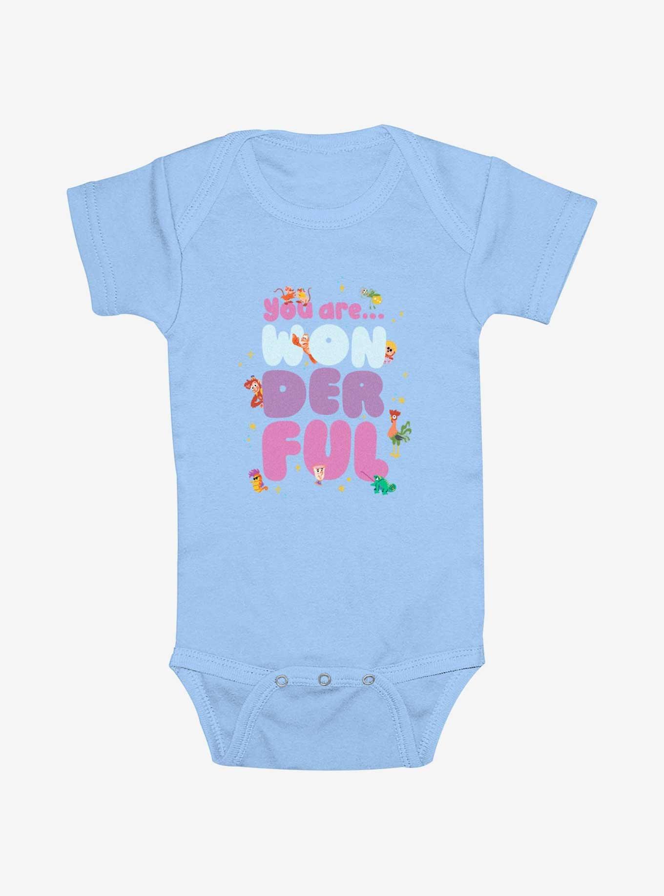 Disney Princesses You Are Wonderful Infant Bodysuit, LT BLUE, hi-res