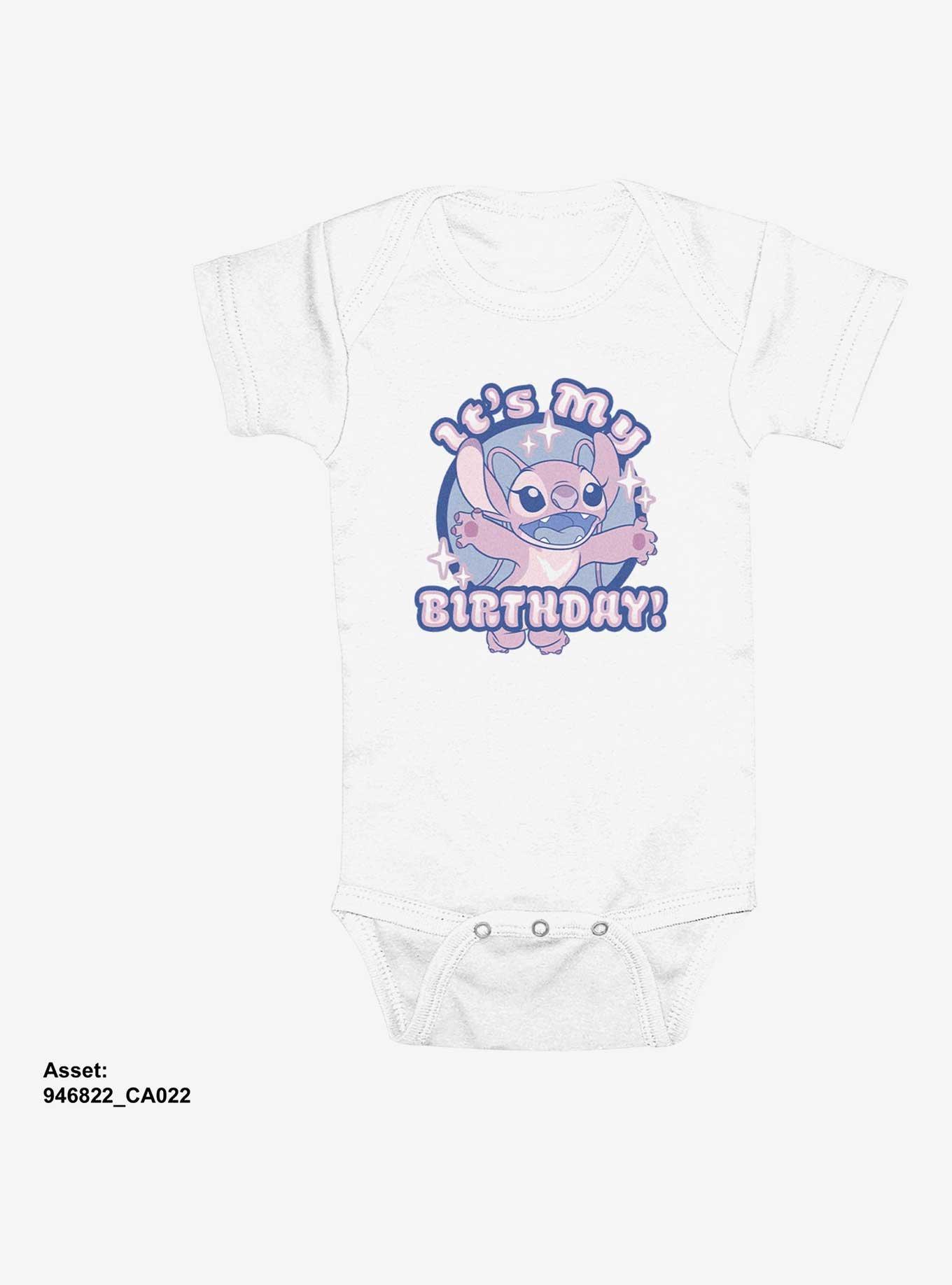 Disney Lilo & Stitch Angel Birthday Infant Bodysuit, WHITE, hi-res