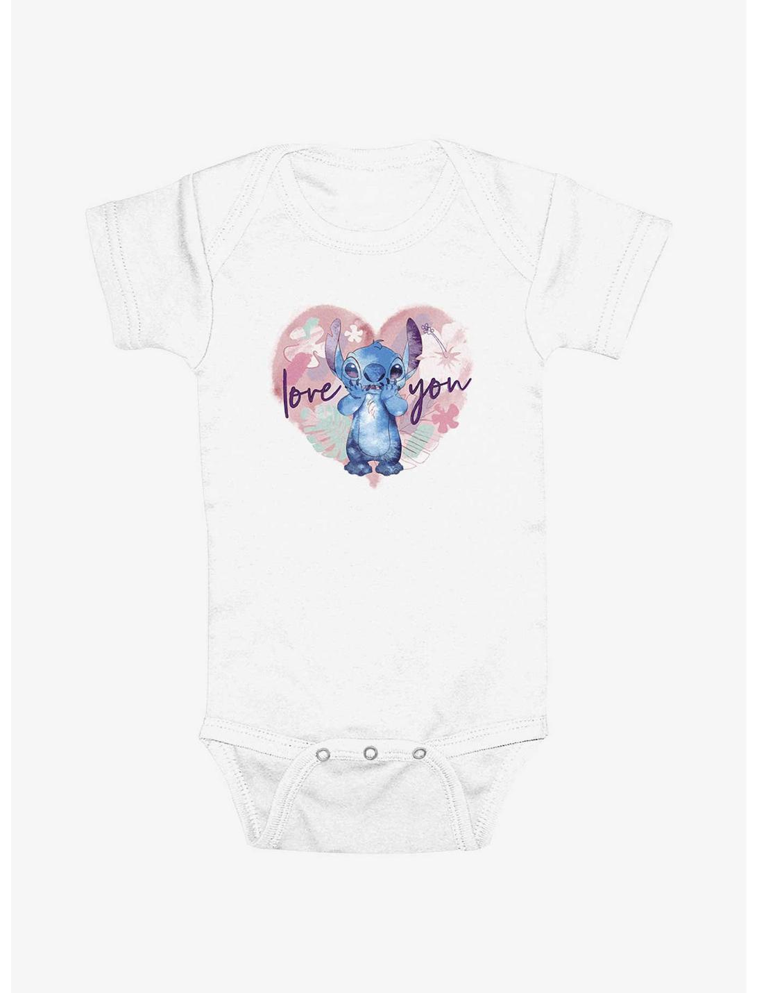 Disney Lilo & Stitch Love You Stitch Infant Bodysuit, WHITE, hi-res