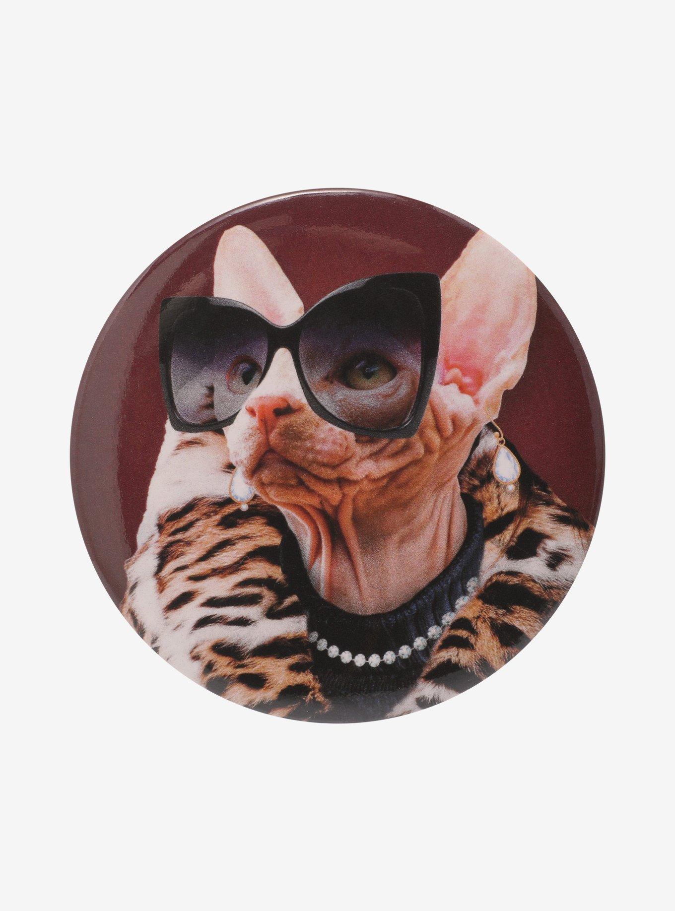 Cat Mob Wife 3 Inch Button, , hi-res