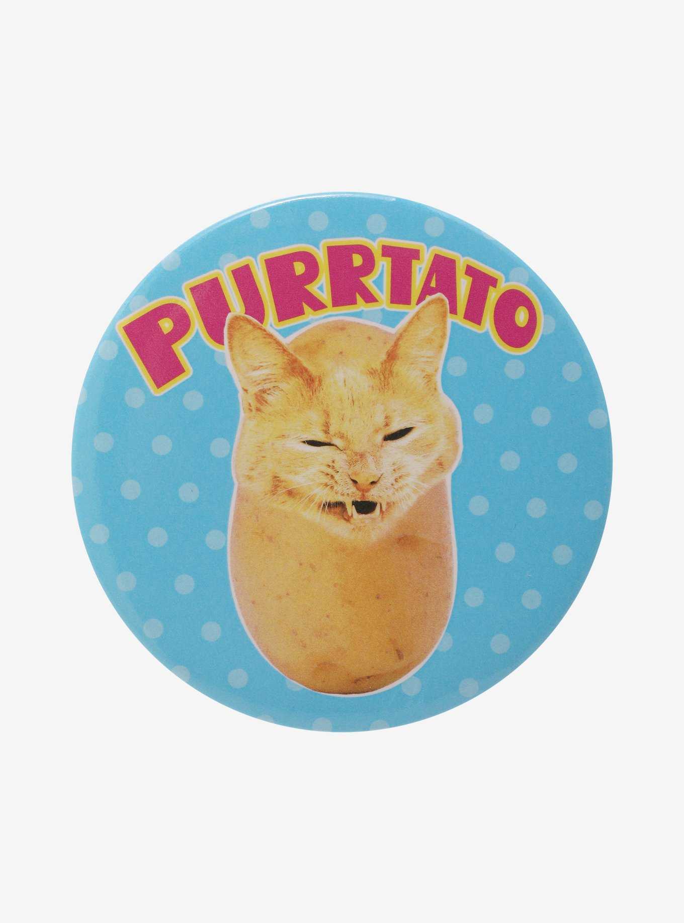 Cat Purrtato 3 Inch Button, , hi-res