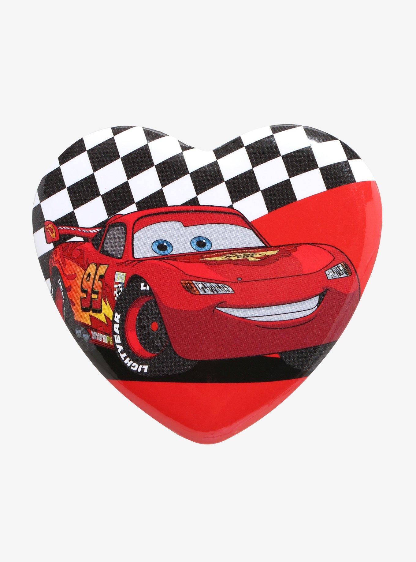 Disney Pixar Cars Lightning McQueen Heart Button, , hi-res