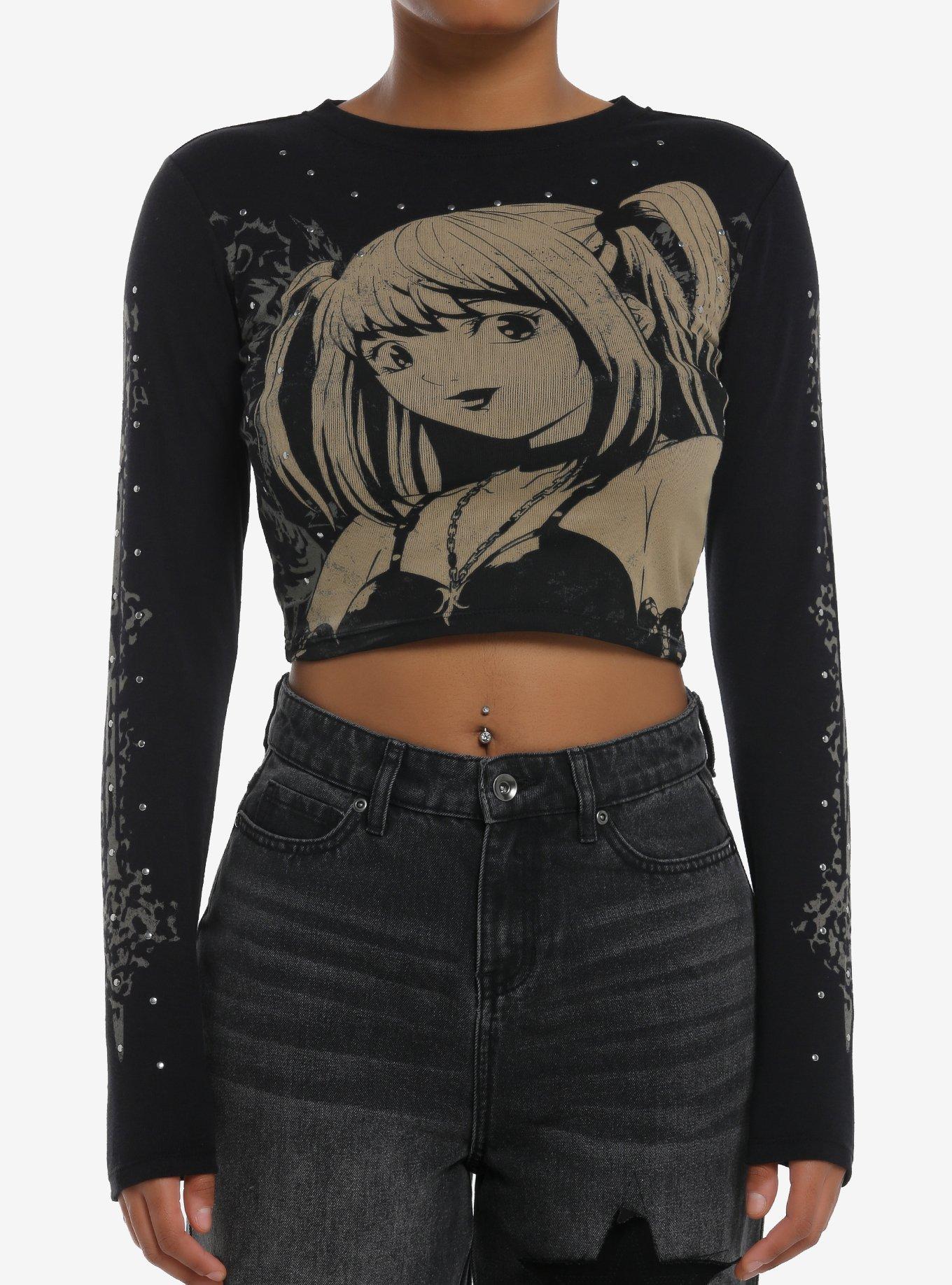 Death Note Misa Studded Girls Long-Sleeve Top, , hi-res