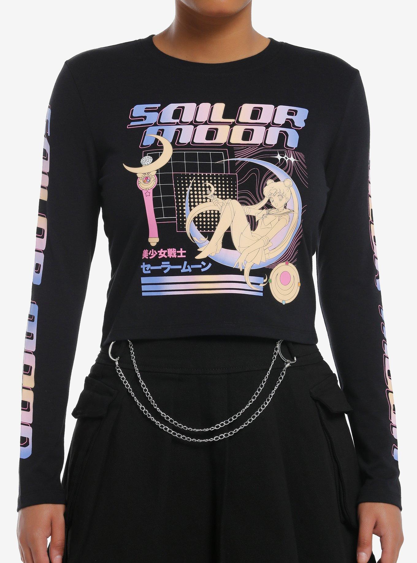 Pretty Guardian Sailor Moon Vaporwave Girls Long-Sleeve T-Shirt, , hi-res