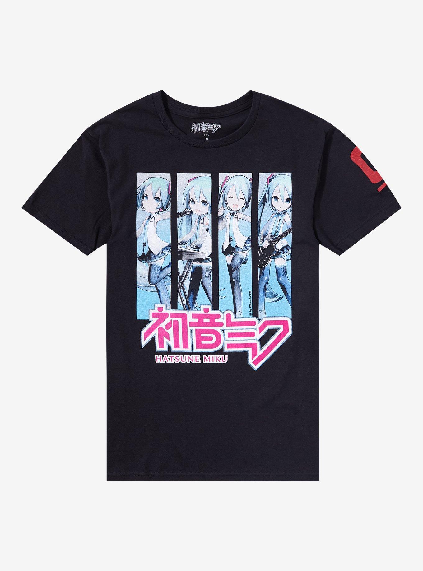 Hatsune Miku Panels T-Shirt, BLACK, hi-res