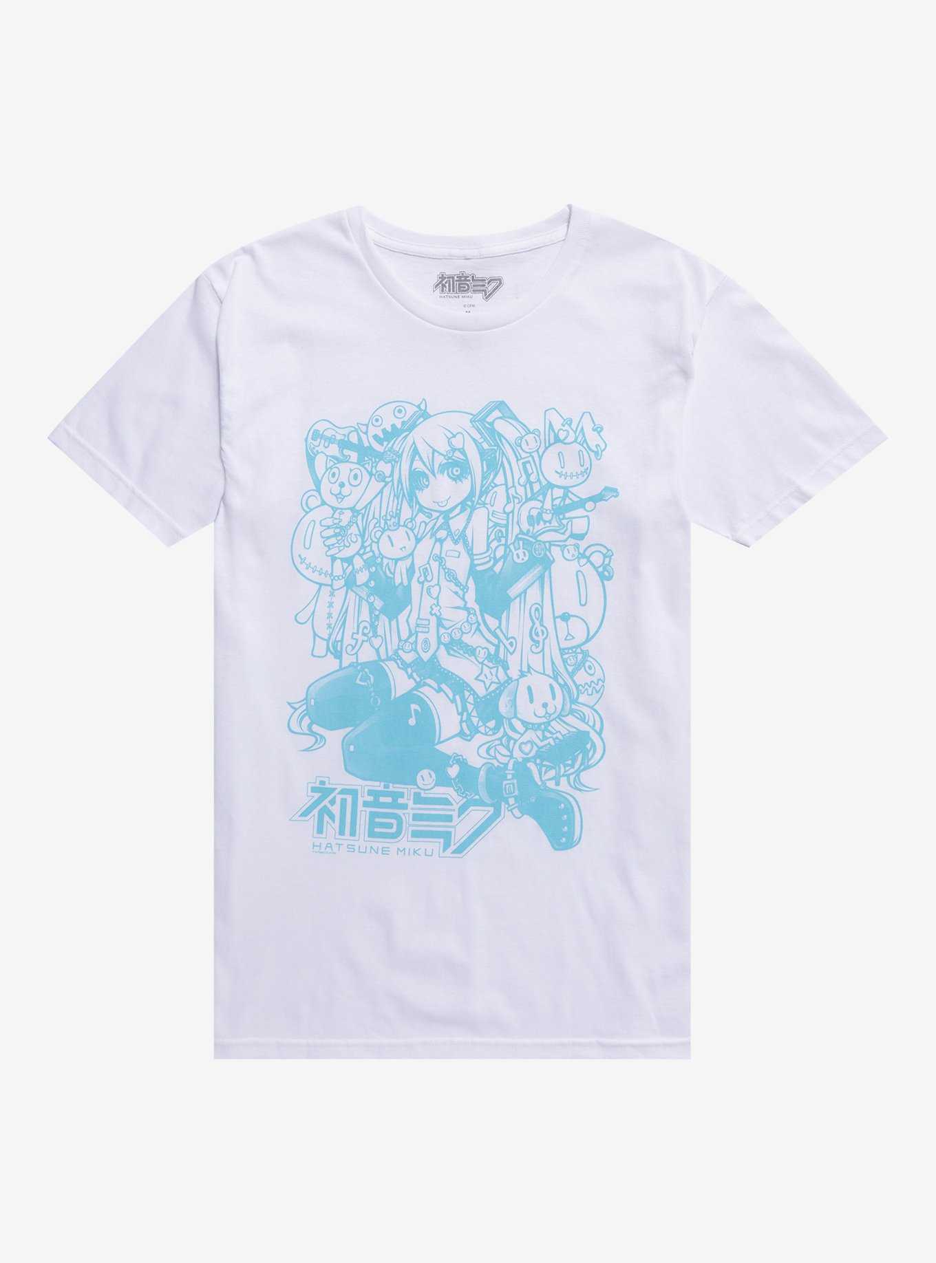 Hatsune Miku Blue Line Art T-Shirt, , hi-res