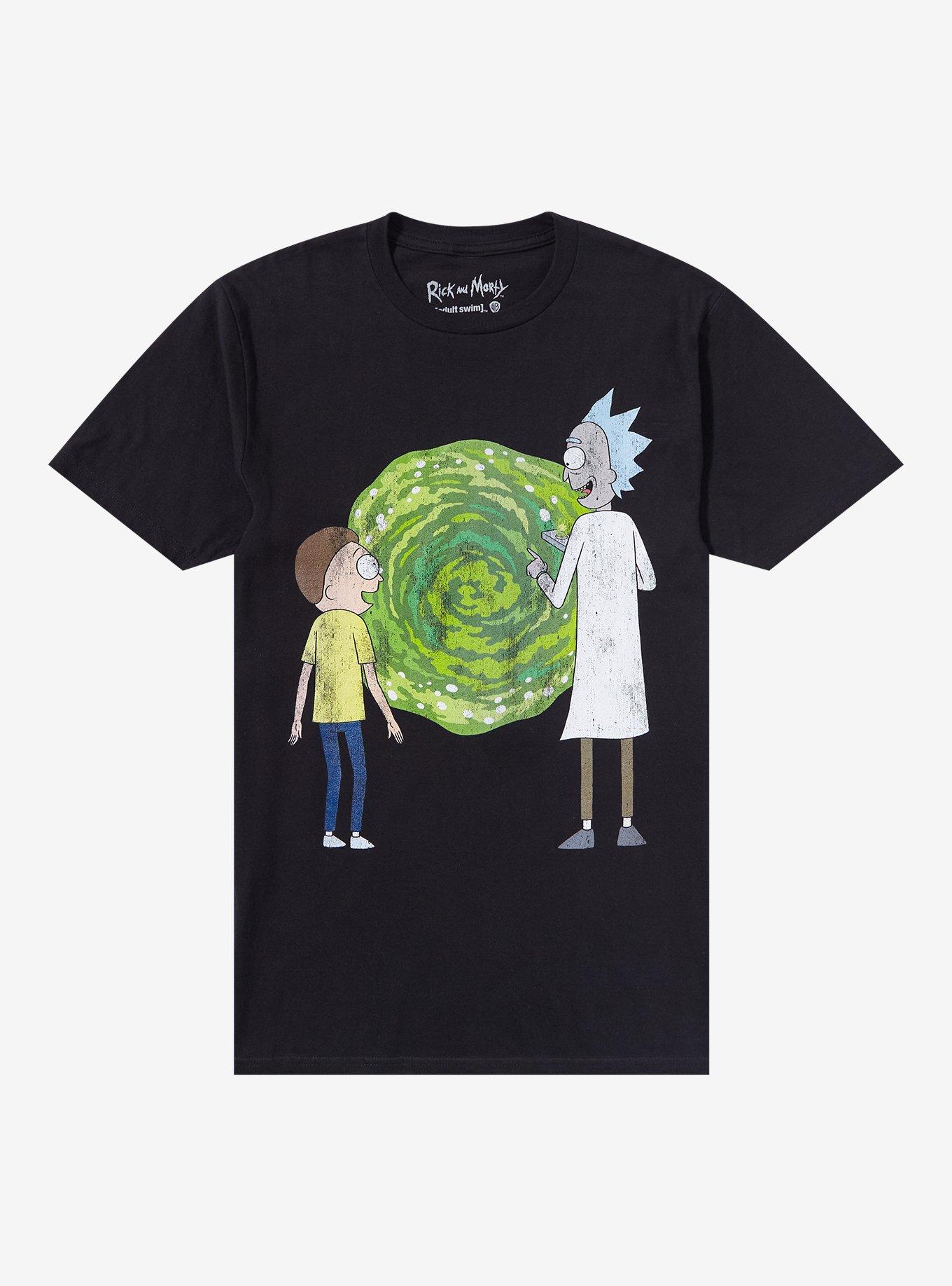Rick And Morty Portal Two-Sided T-Shirt, BLACK, hi-res