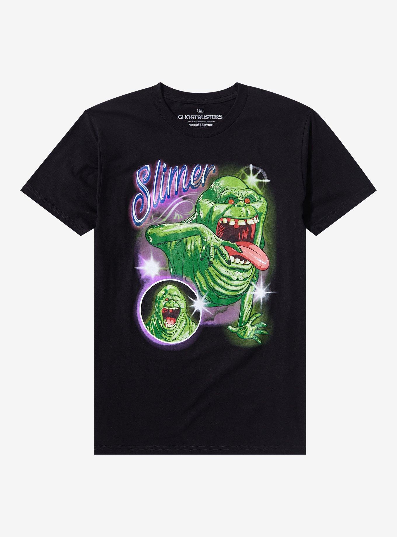 Ghostbusters Slimer Airbrush-Style T-Shirt, BLACK, hi-res