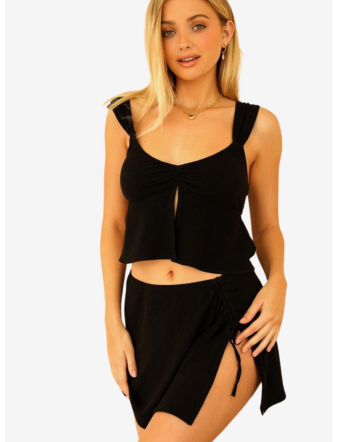 Dippin' Daisy's Paola Swim Cover-Up Top Black, BLACK, hi-res