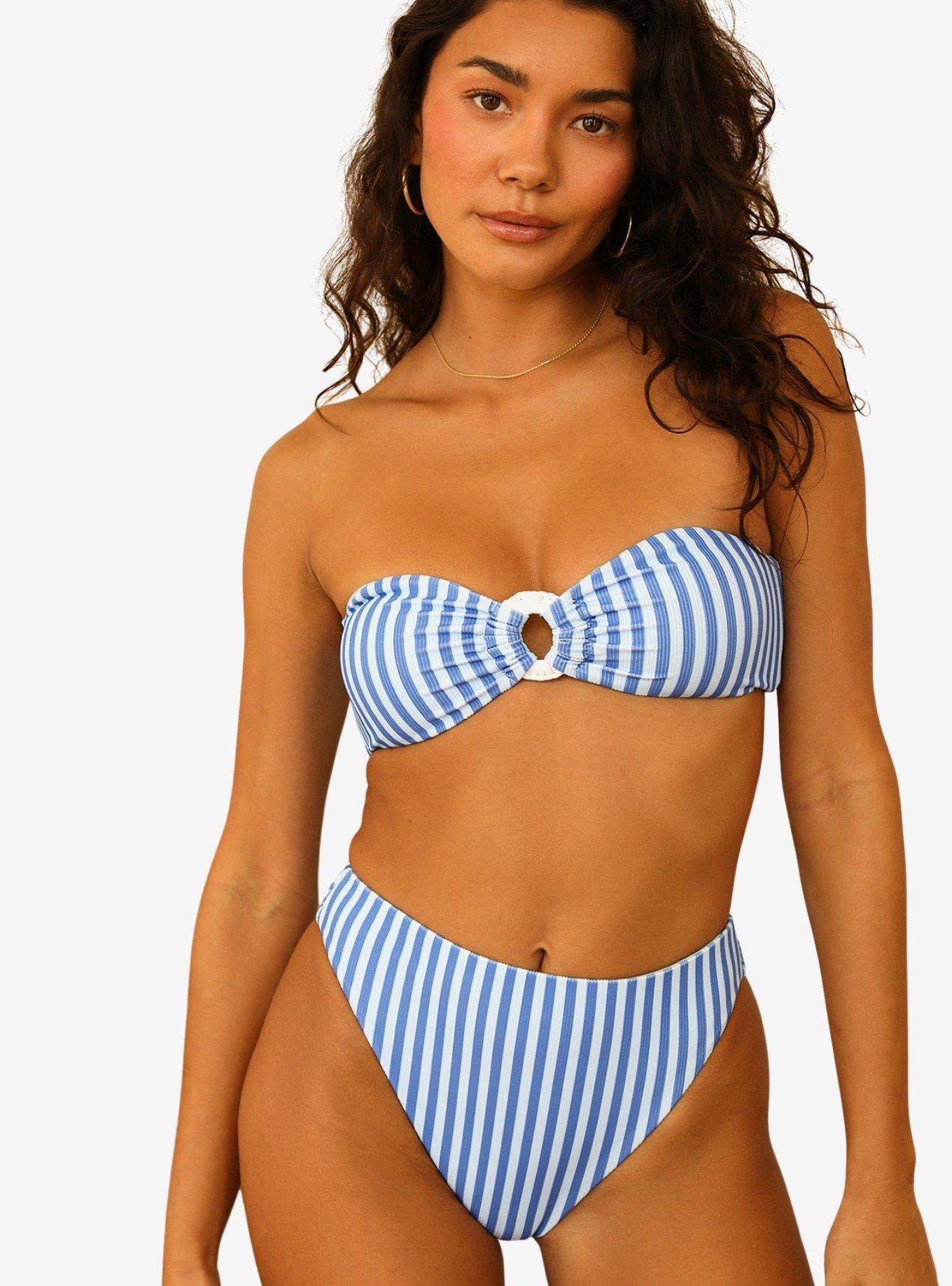 Dippin' Daisy's Seashore Swim Bottom Nantucket, BLUE STRIPE, hi-res