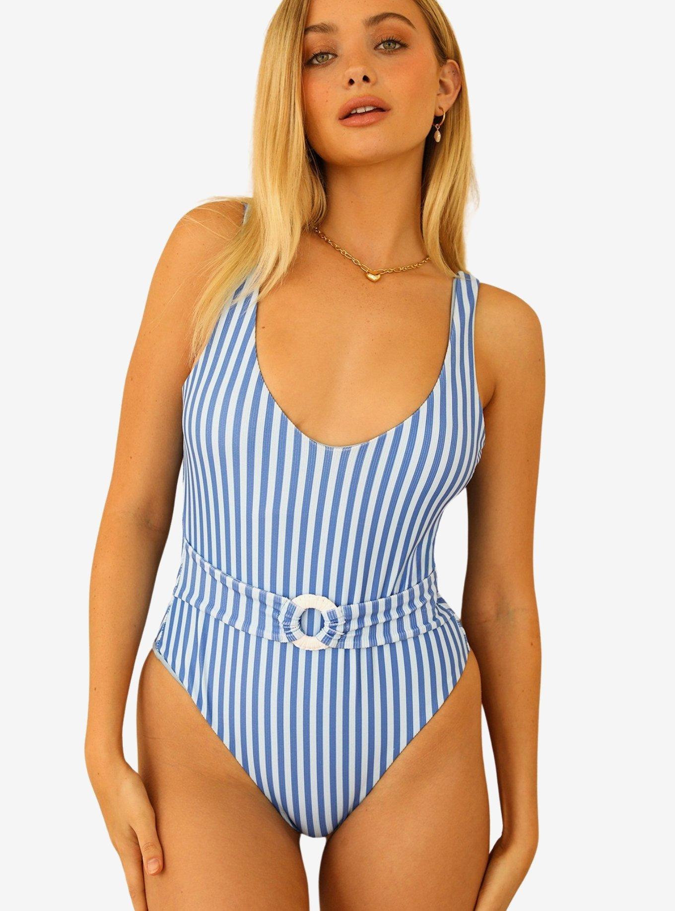 Dippin' Daisy's Margo Swim One Piece Nantucket, BLUE STRIPE, hi-res