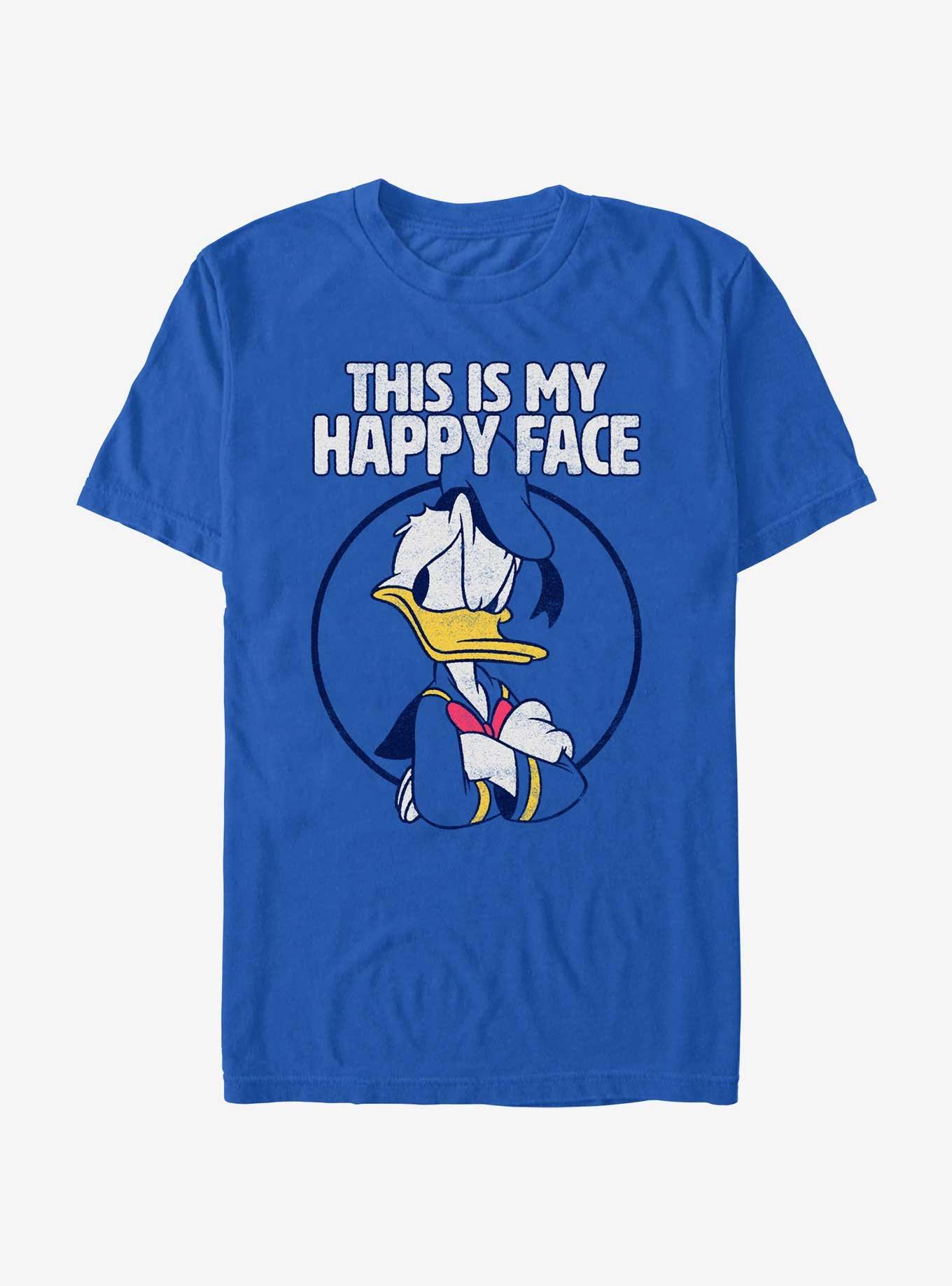 Disney Donald Duck This Is My Happy Face T-Shirt, ROYAL, hi-res