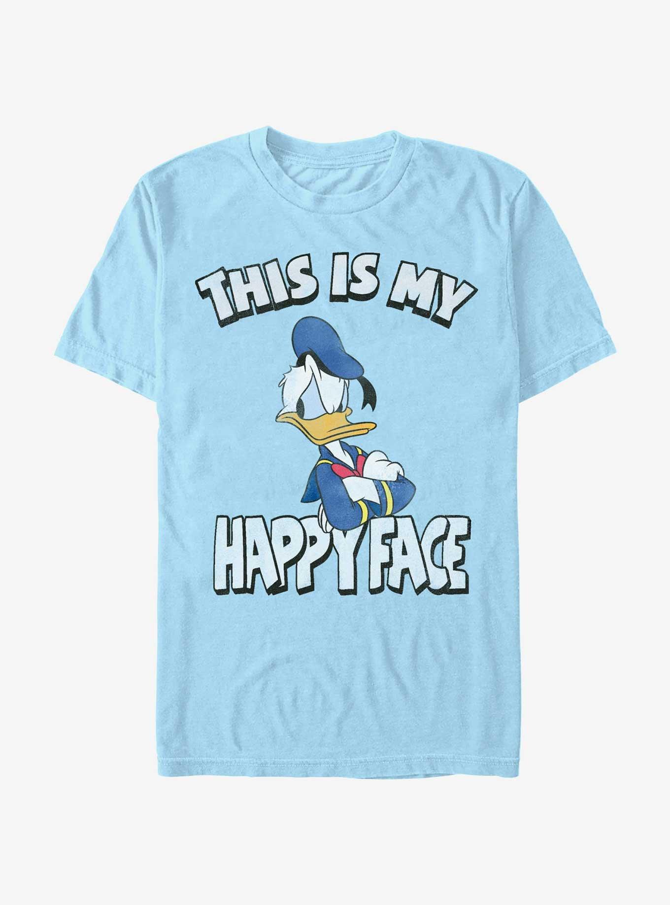 Disney Donald Duck This Is My Happy Face T-Shirt, LT BLUE, hi-res