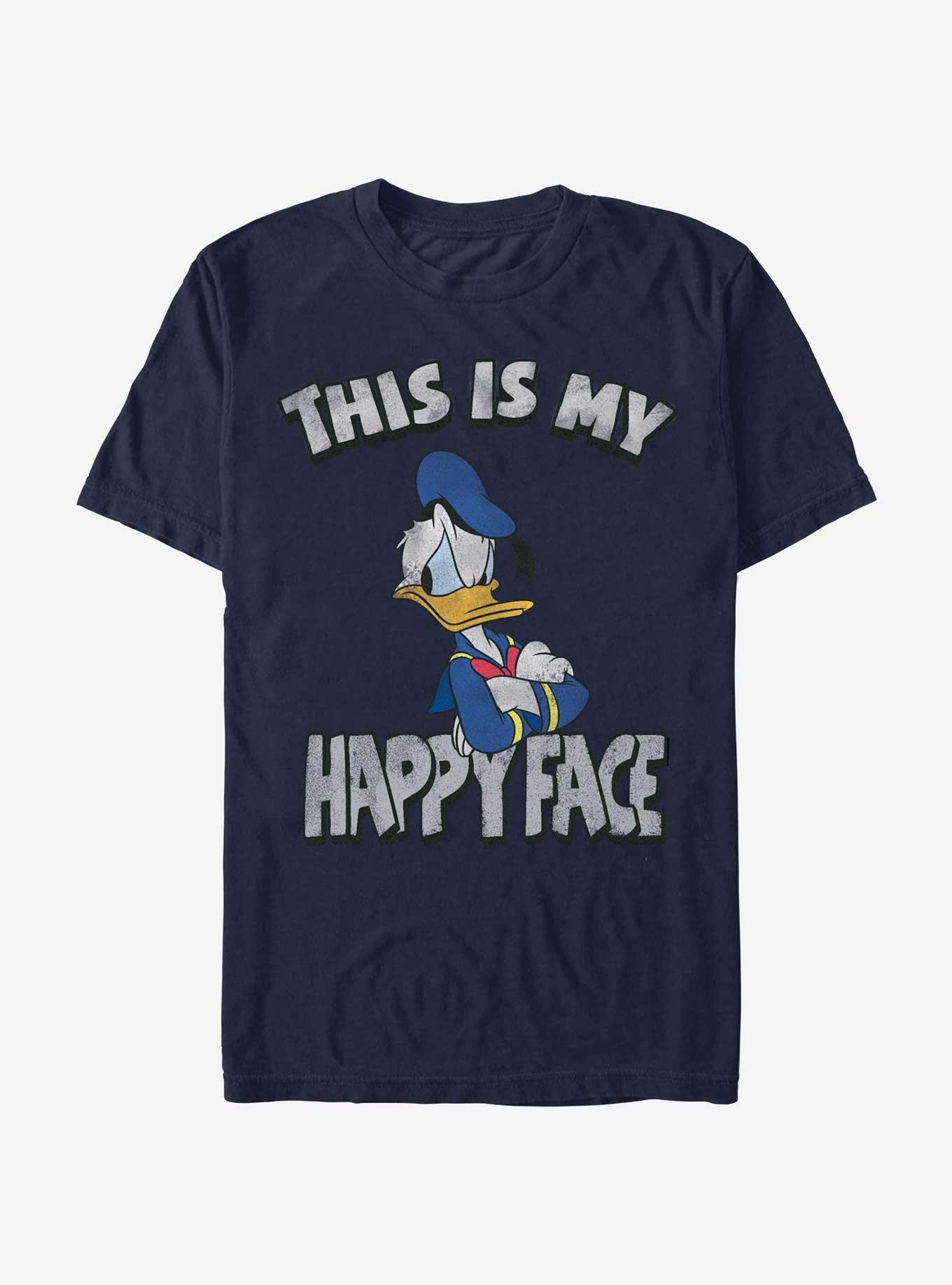 Disney Donald Duck This Is My Happy Face T-Shirt, NAVY, hi-res