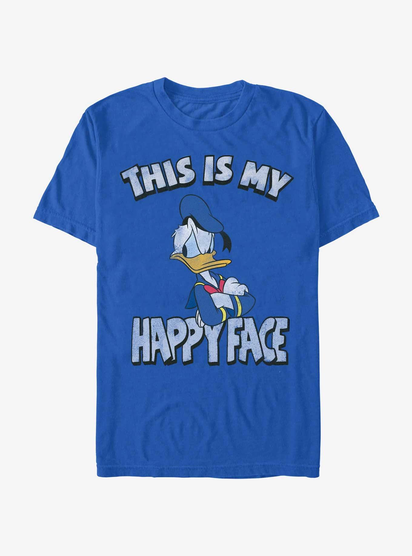 Disney Donald Duck This Is My Happy Face T-Shirt, ROYAL, hi-res