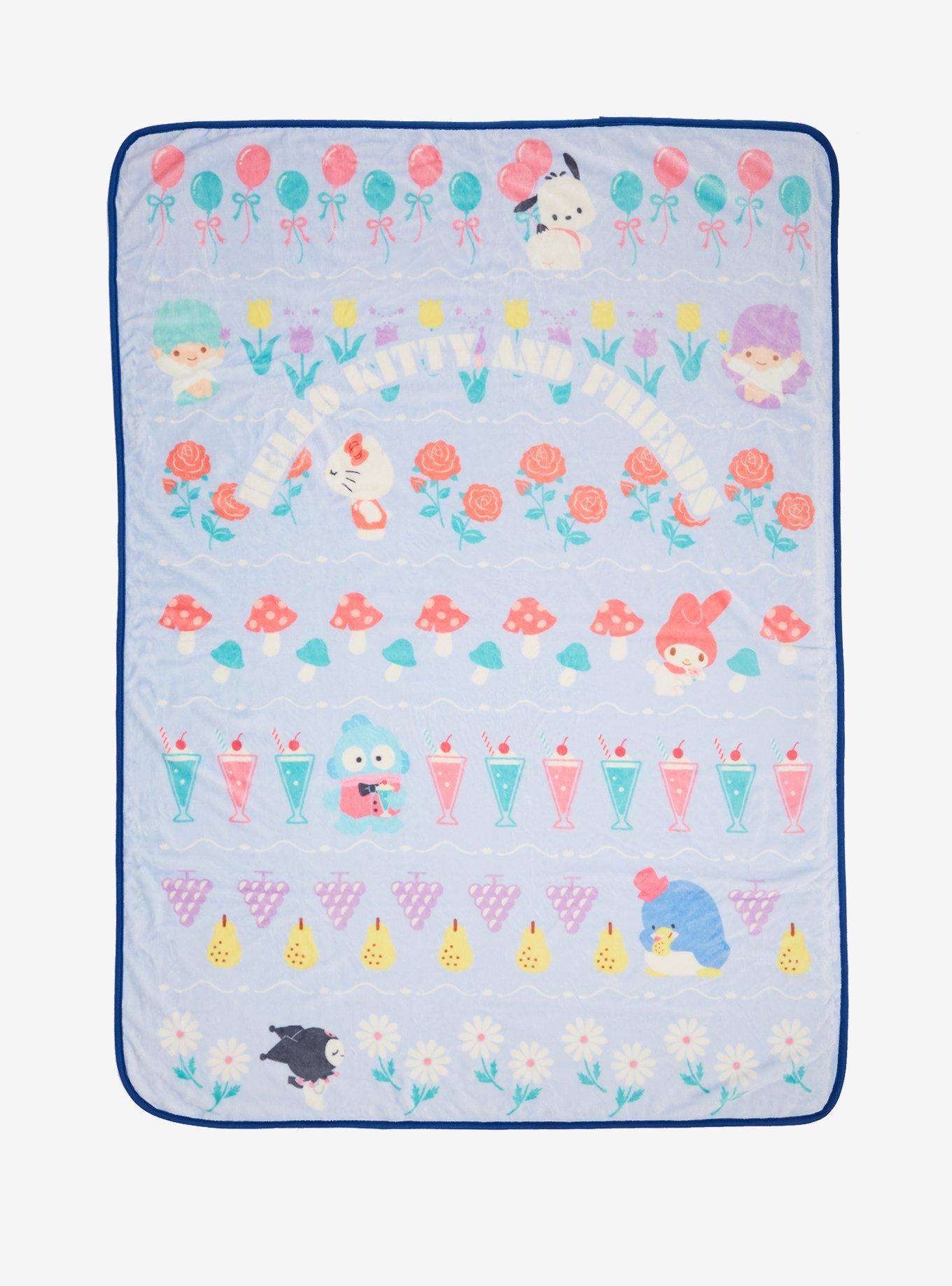 Sanrio Hello Kitty and Friends Patterned Fleece Throw &mdash; BoxLunch Exclusive, , hi-res