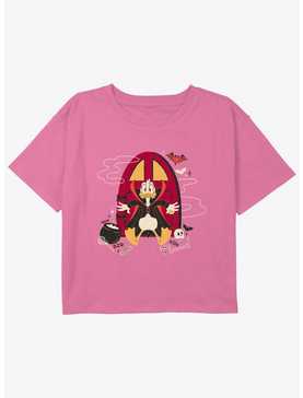 Disney Donald Duck Donald Vampire Youth Girls Boxy Crop T-Shirt, , hi-res