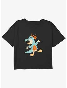 Disney Donald Duck Dragon Donald Youth Girls Boxy Crop T-Shirt, , hi-res