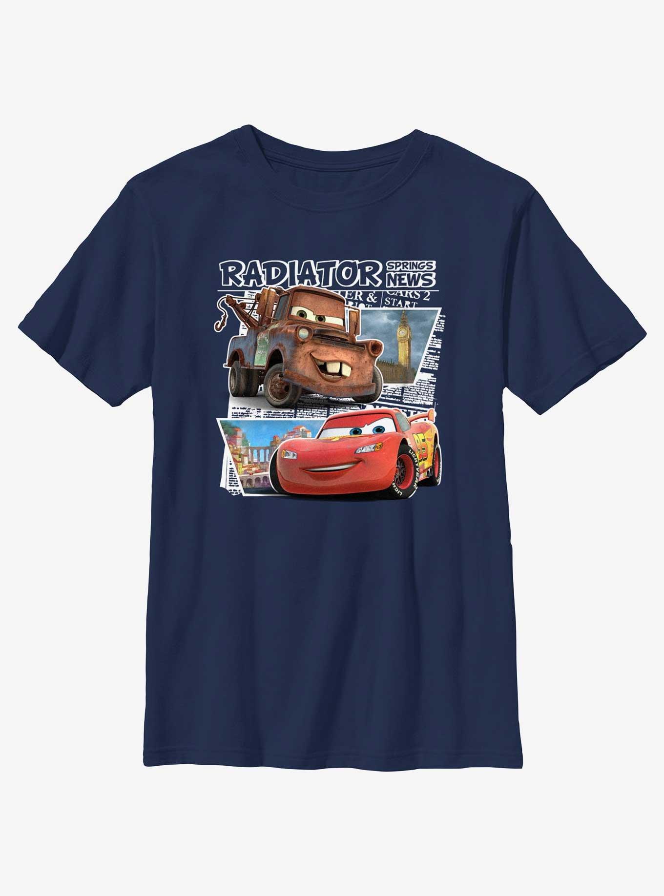 Disney Pixar Cars Radiator Daily Youth T-Shirt, NAVY, hi-res