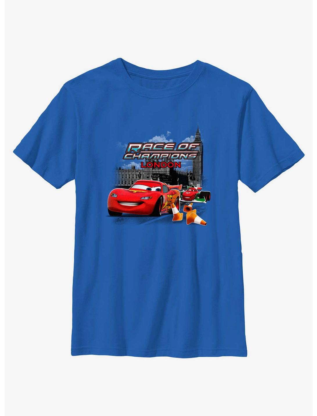 Disney Pixar Cars Race Of Champions London Youth T-Shirt, ROYAL, hi-res